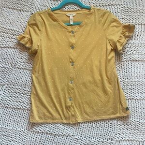 Matilda Jane kid polkadot yellow blouse size 16